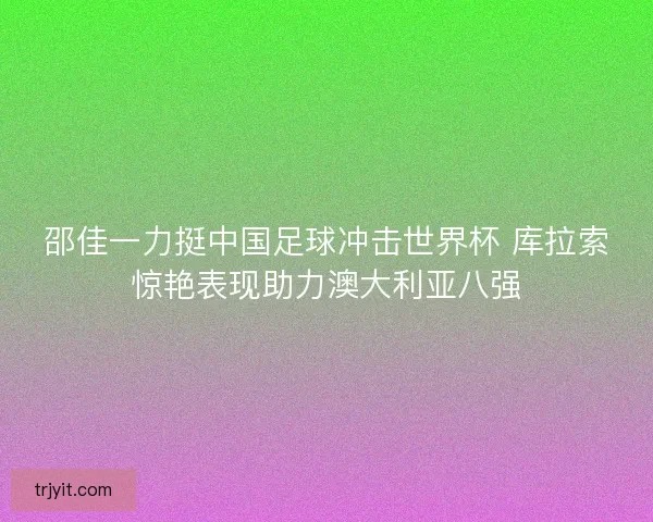 邵佳一力挺中国足球冲击世界杯 库拉索惊艳表现助力澳大利亚八强